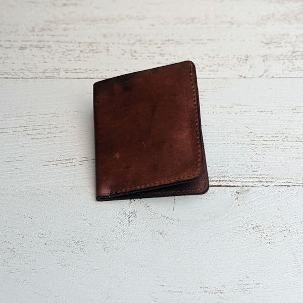 billfold drk brn leather billfold wallet