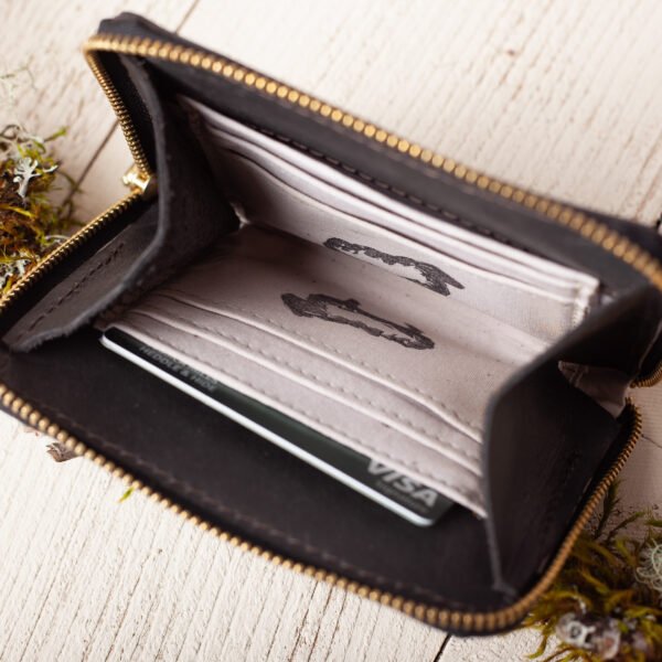 blk-sheep-wallet-inside the black sheep canvas and black leather zippered wallet