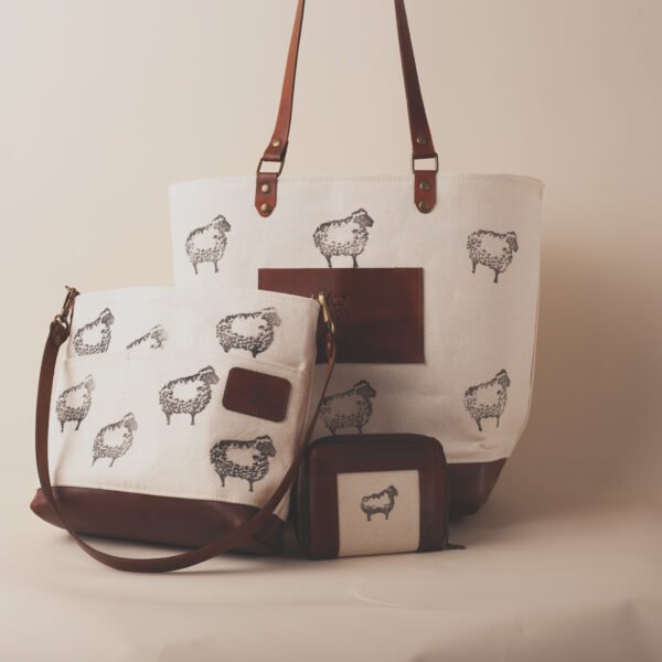 black sheep collection of canvas and leather handbags