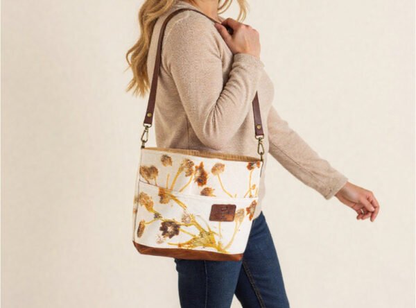 Fall mini tote on model