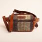 handwoven belt bag with leather