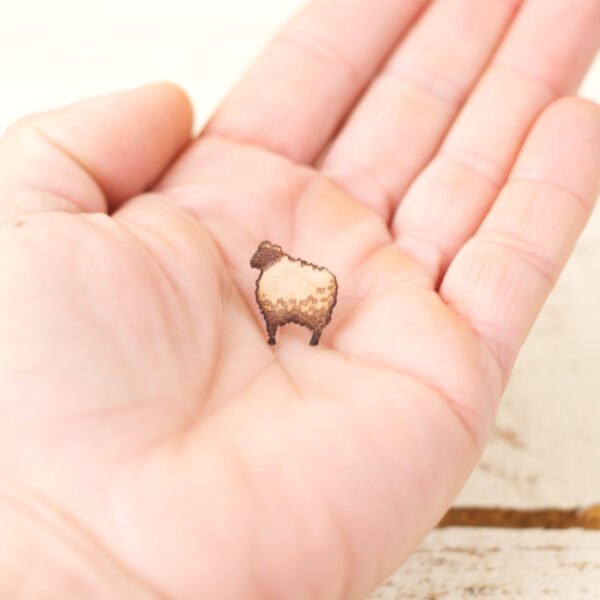 sheep stud hand sheep stud earrings