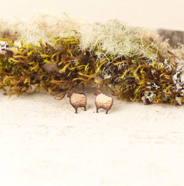 sheep studs sheep stud earrings